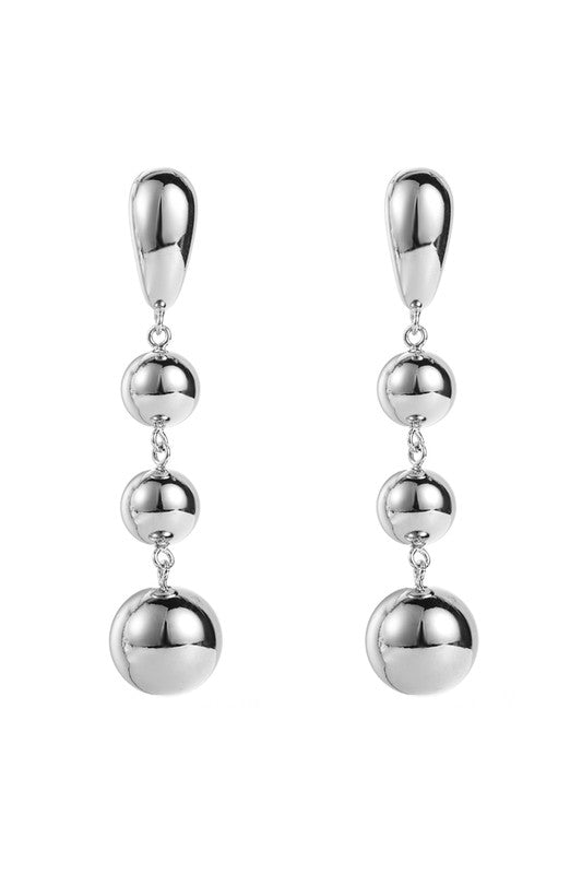18K Gold-Plated Copper Ball Bead Dangle Earrings | Uniquely Claudia Boutique