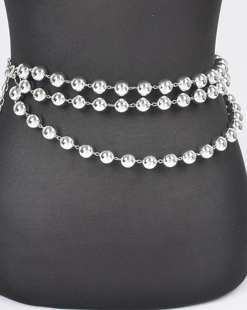 Multi Layered Bead Chain Belt - Uniquely Claudia Boutique