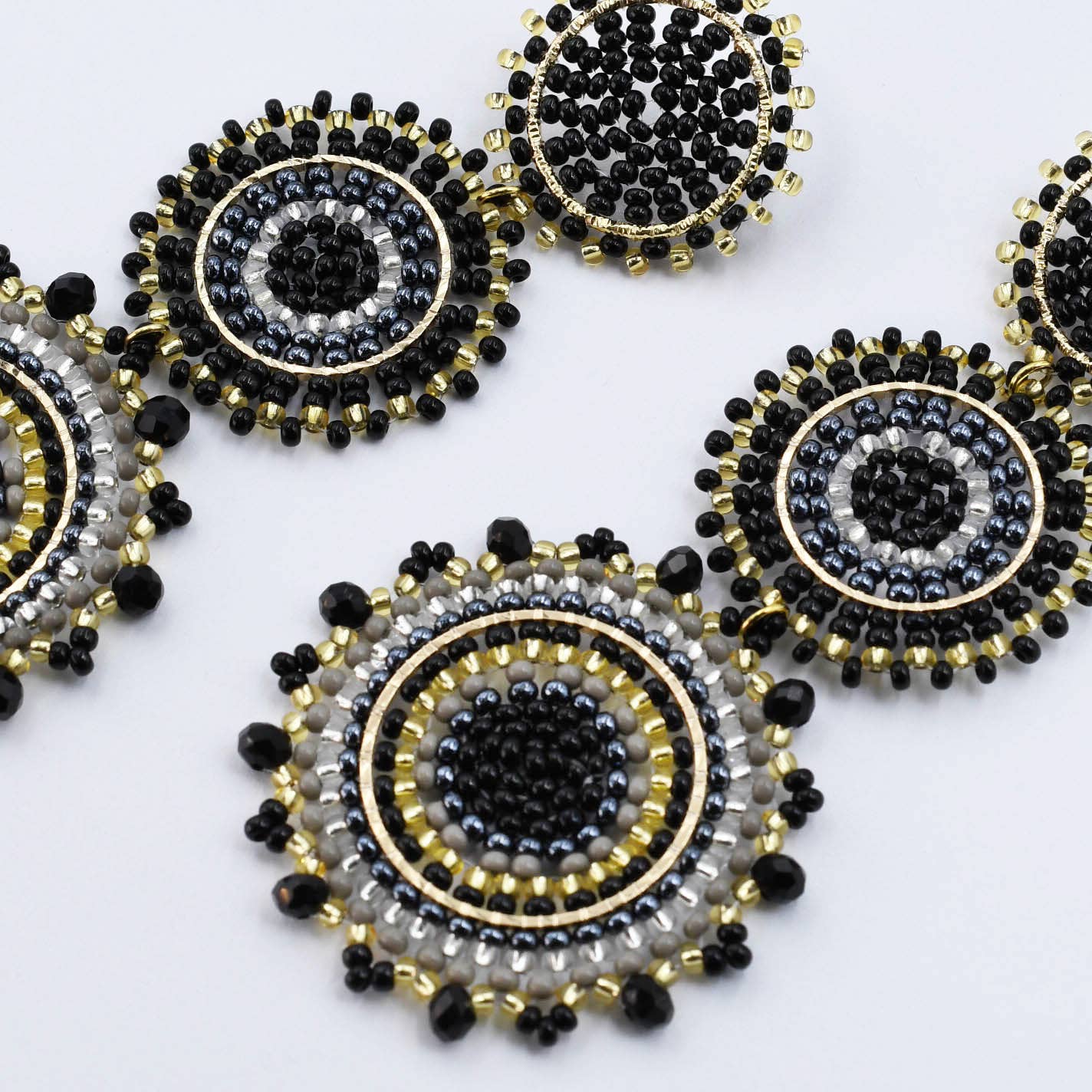 Chelsea Black Beaded Earrings - Uniquely Claudia Boutique