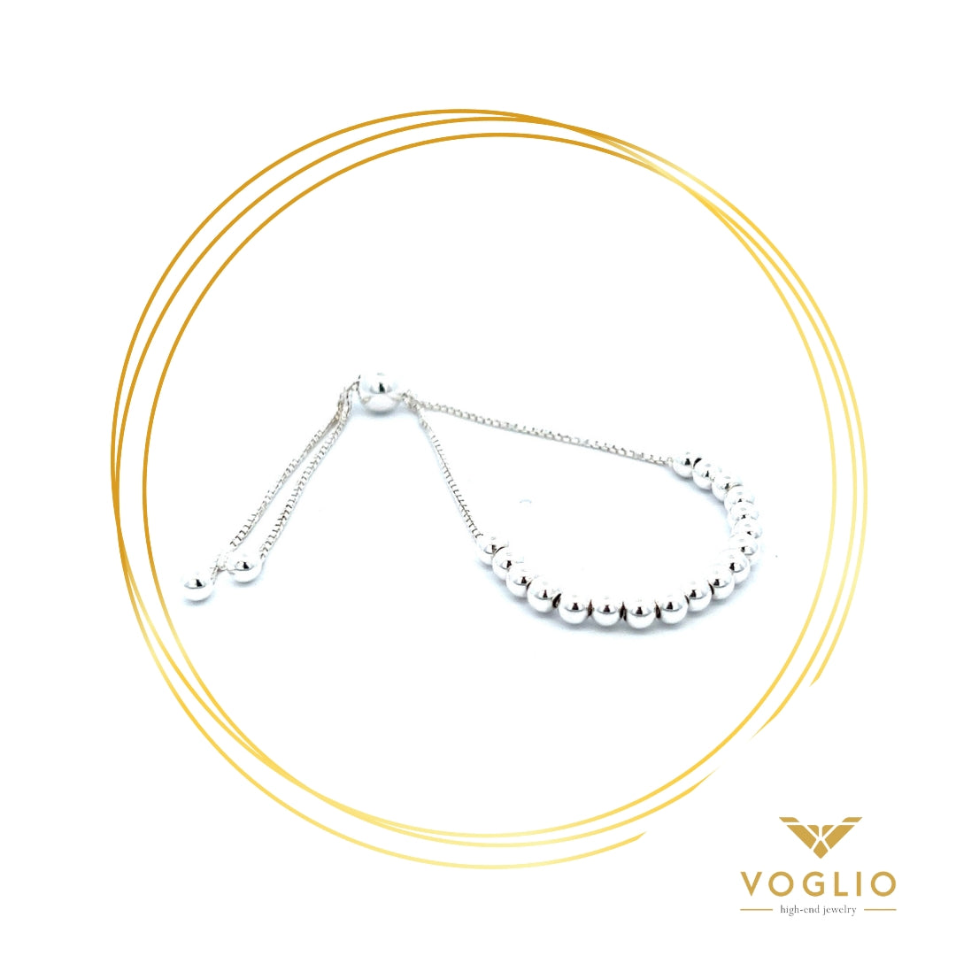 Adjustable Sterling Silver Sphere Bracelet
