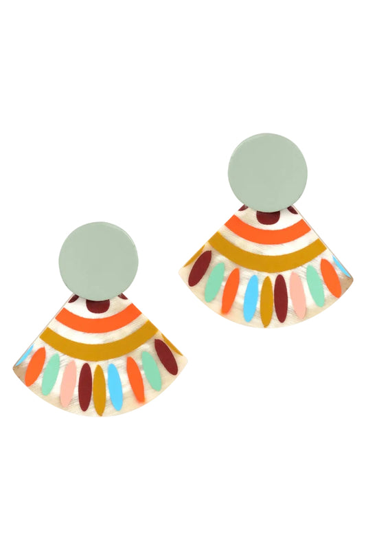 Apricot Sunset Tile Earrings - Uniquely Claudia Boutique