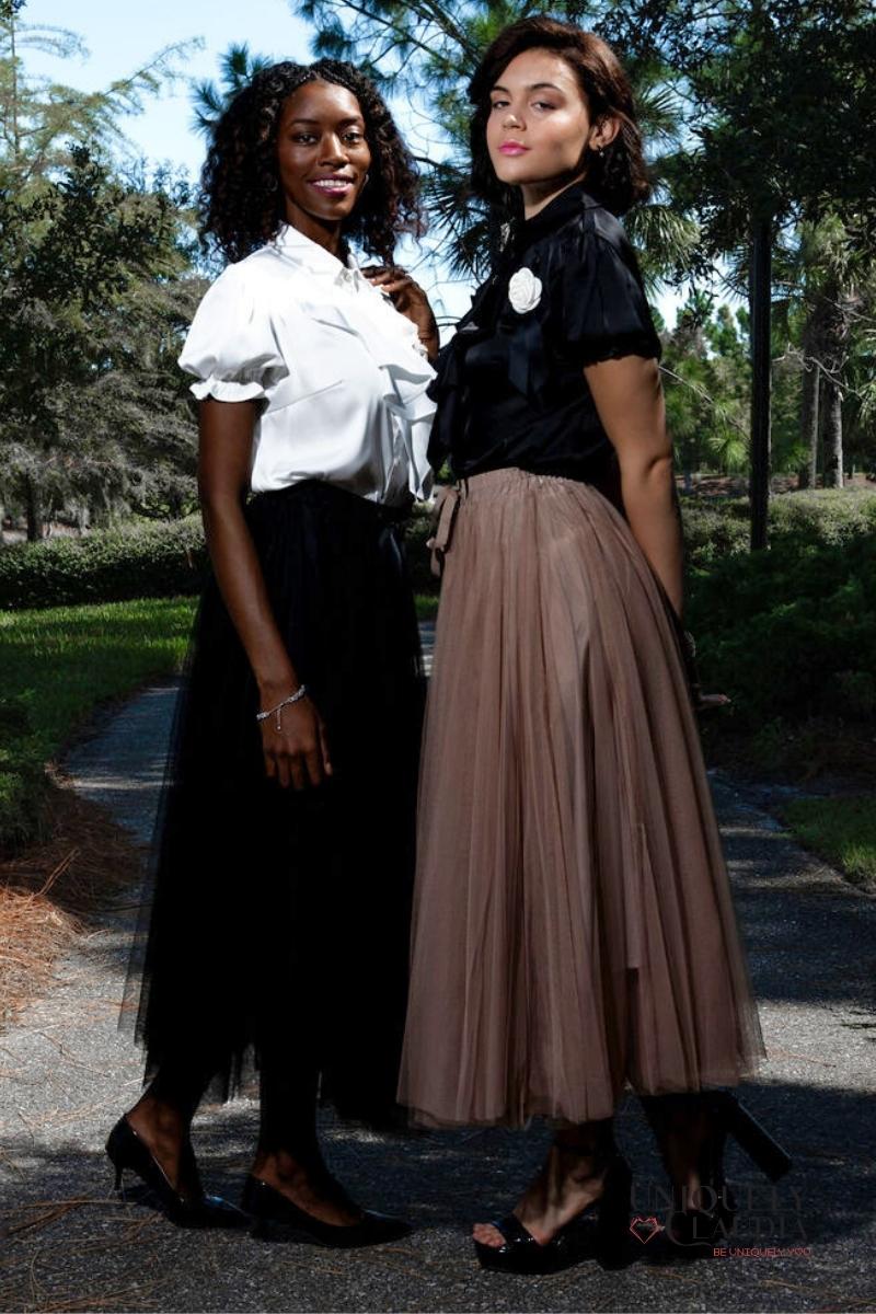 Aria Black Tulle Maxi Skirt | Uniquely Claudia Boutique