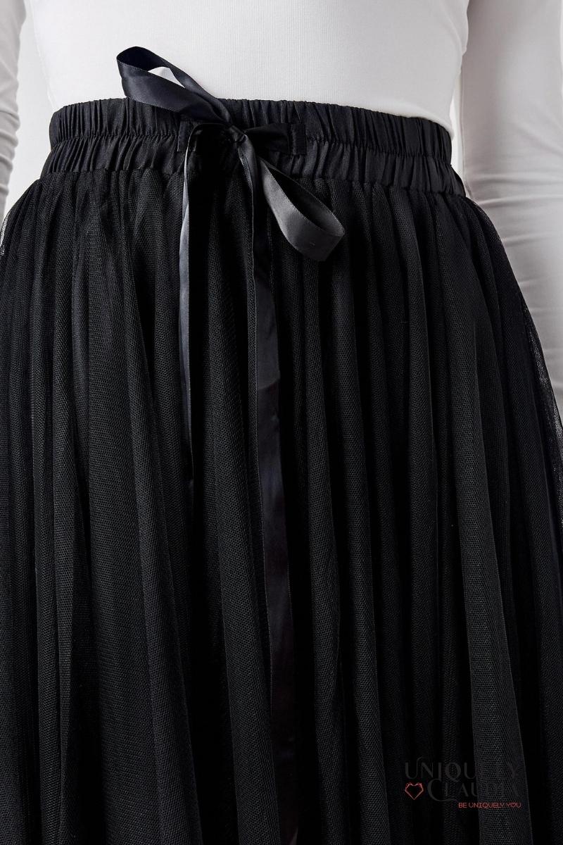 Aria Black Tulle Maxi Skirt | Uniquely Claudia Boutique