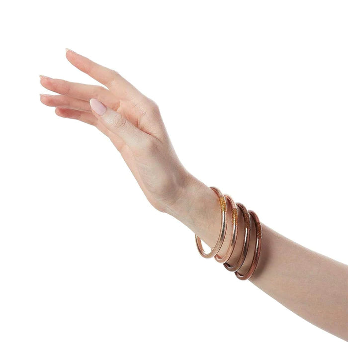 BuDhaGirl: Fawn All Weather Serenity Prayer Bangles