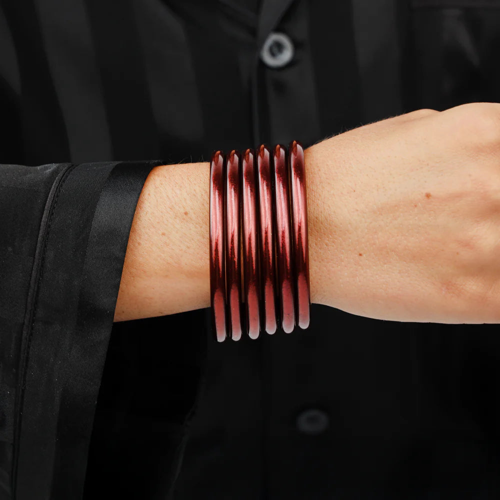 BuDhaGirl: Merlot All Weather Serenity Prayer Bangles