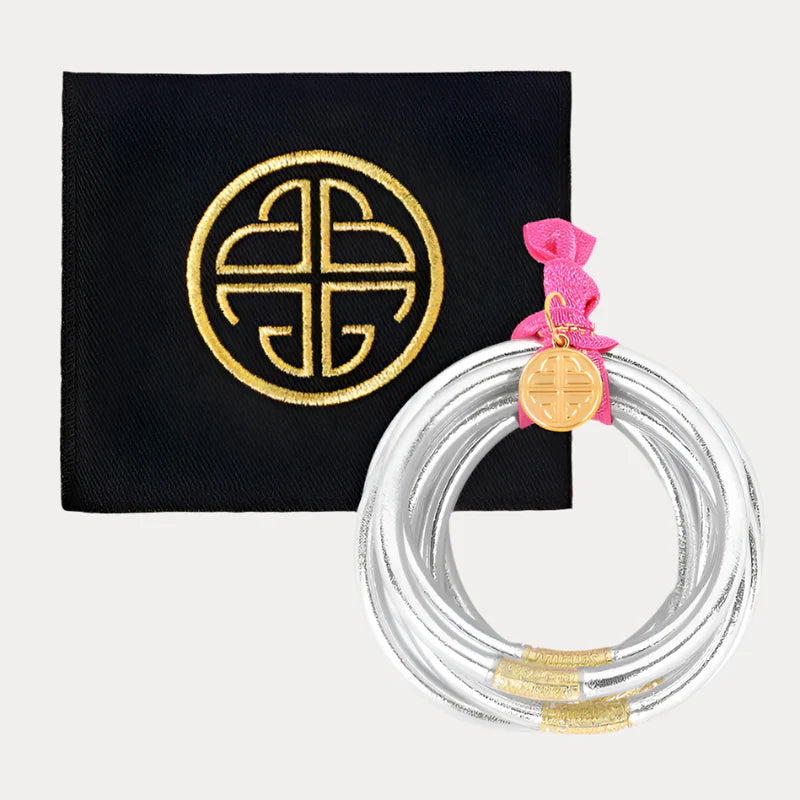 BuDhaGirl: Silver All Weather Serenity Prayer Bangles