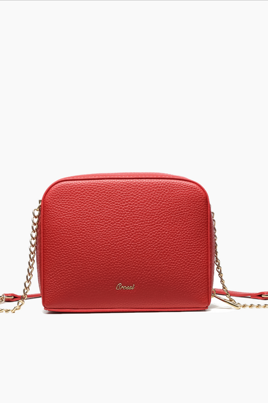 Chloe Bow Red Mini Crossbody Bag - Uniquely Claudia Boutique