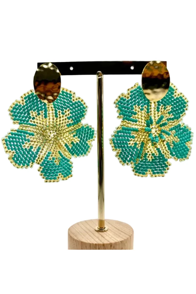 Corazón Flower Colombian Handmade Earrings - Uniquely Claudia Boutique