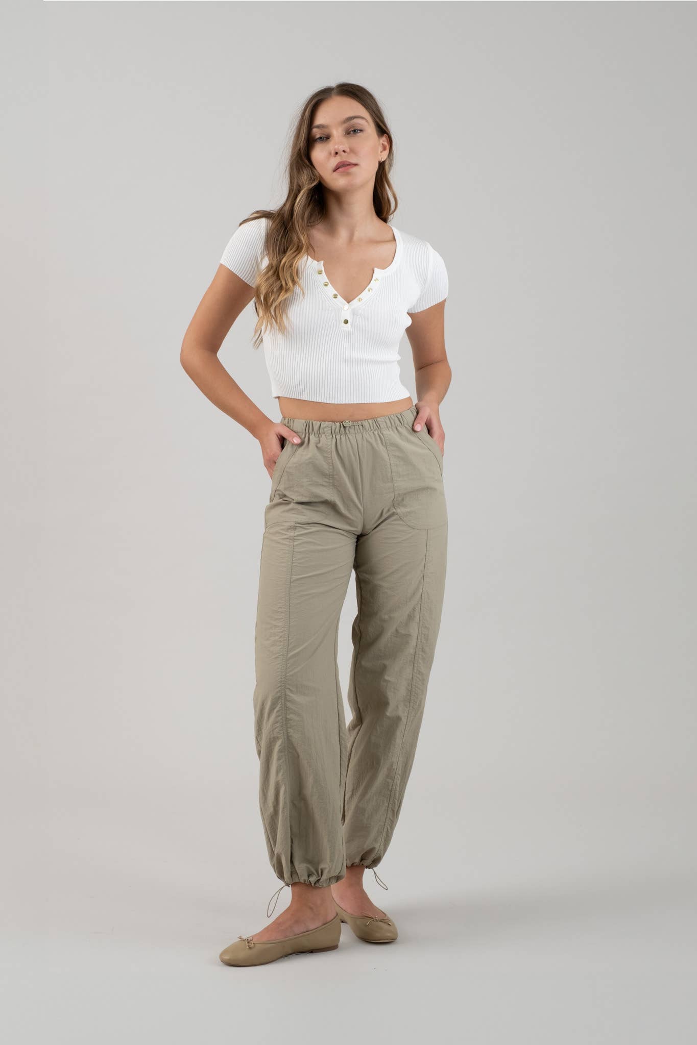 Cynthia Snap Button Sweater Knit Crop Top | Uniquely Claudia