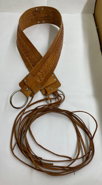 Double Loop Tan Leather Belt - Uniquely Claudia Boutique