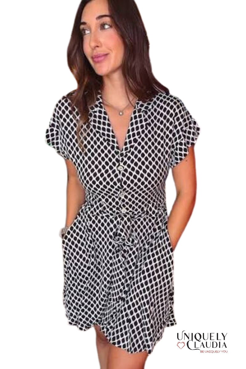 Felicia Button Down Shirt Dress - Uniquely Claudia Boutique