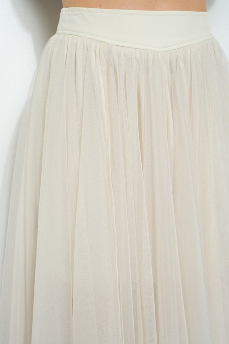 Fernanda A-line Tulle Ivory Skirt - Uniquely Claudia Boutique