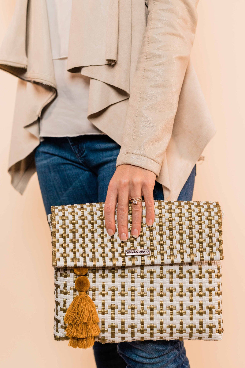 Golden Collection Clutch with Tassel | Uniquely Claudia