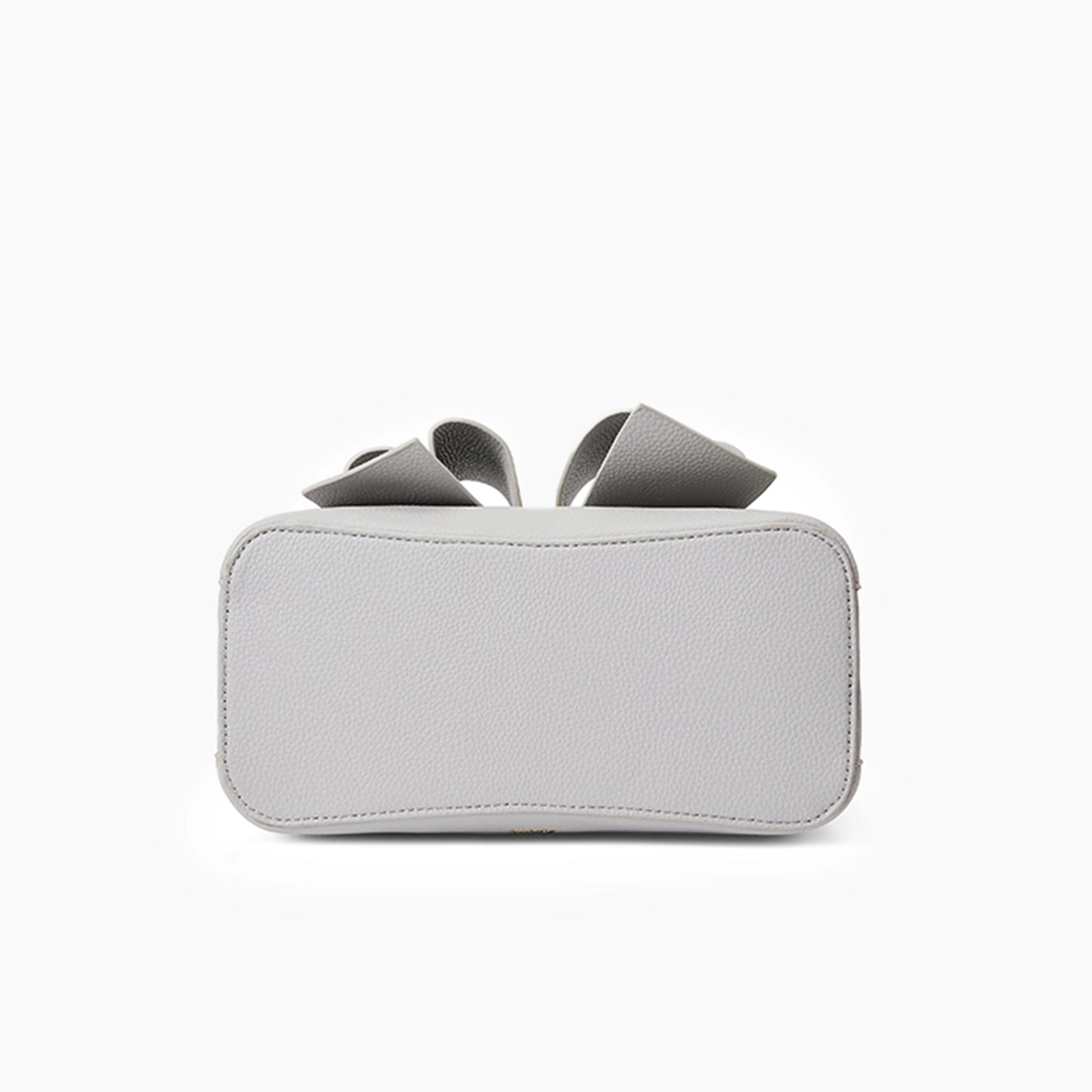 Gray shoe with bow on a white background