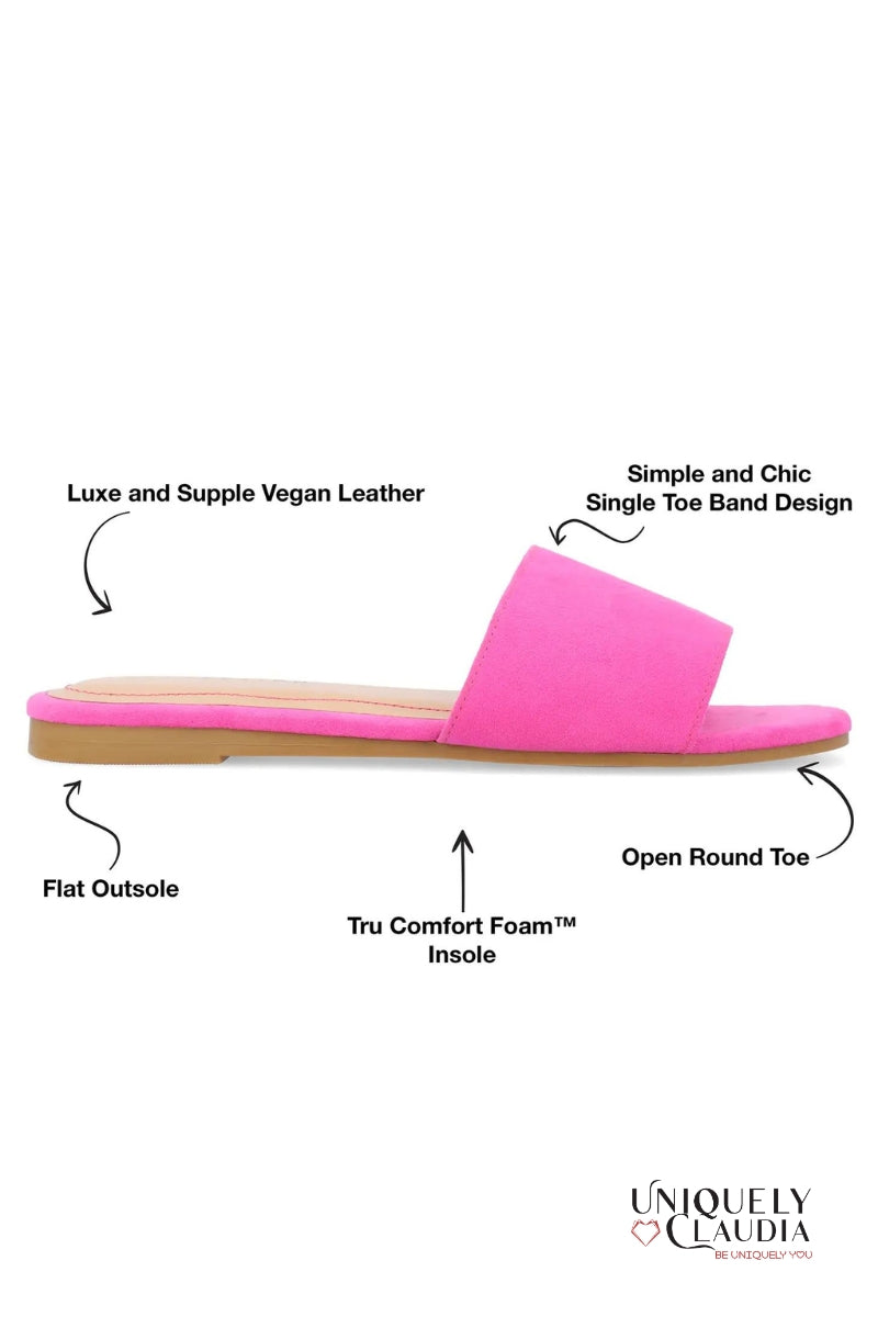 Kolinna Hot Pink Slip-On Sandals