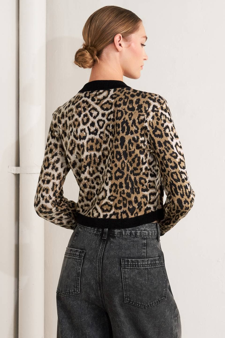 Kristen Animal Print Knit Cardigan