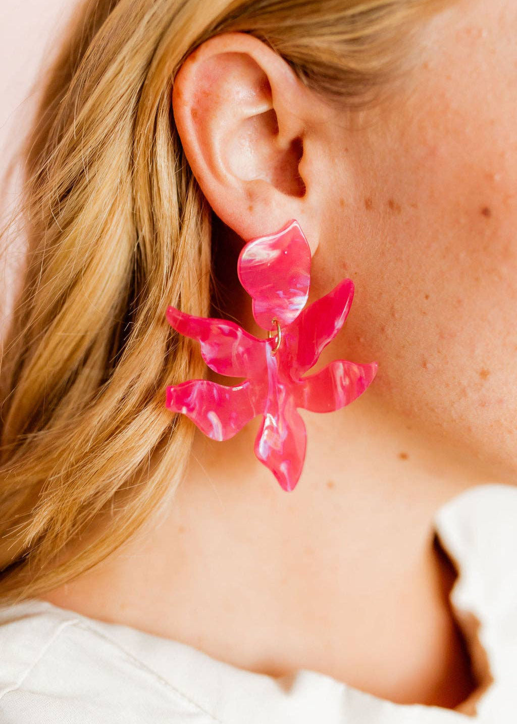 LINNY: Flora Azalea Pink Earrings | Uniquely Claudia