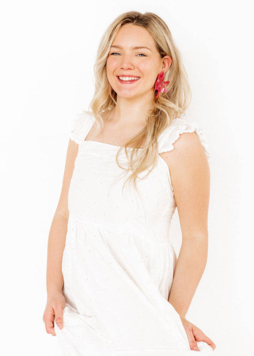 LINNY: Flora Azalea Pink Earrings | Uniquely Claudia