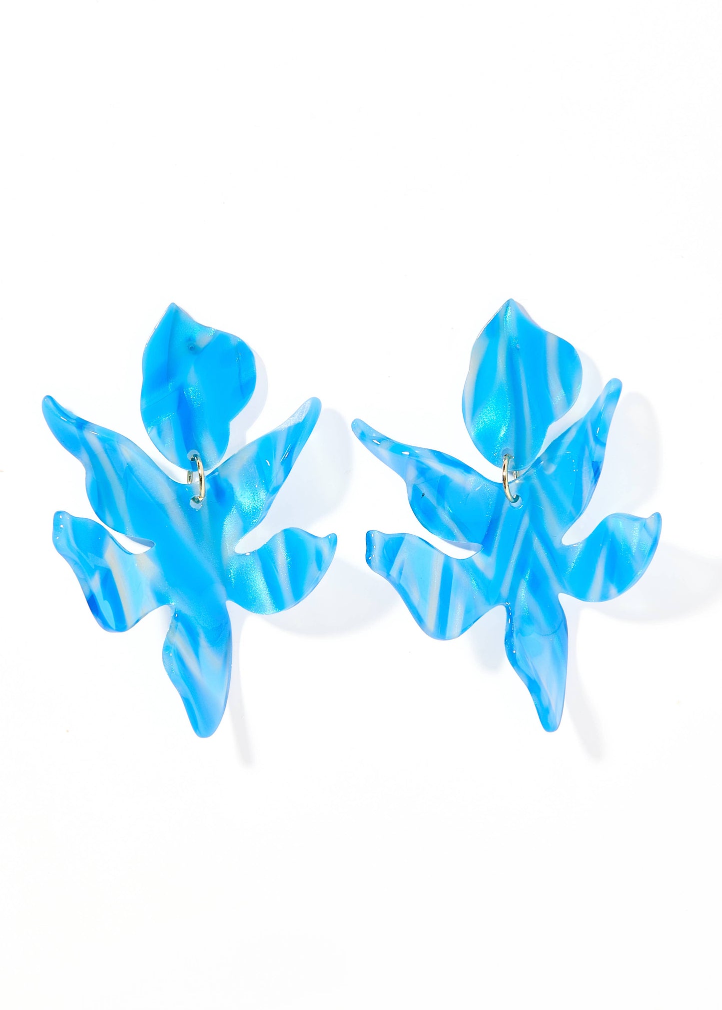LINNY: Flora Blue Iris Earrings | Uniquely Claudia