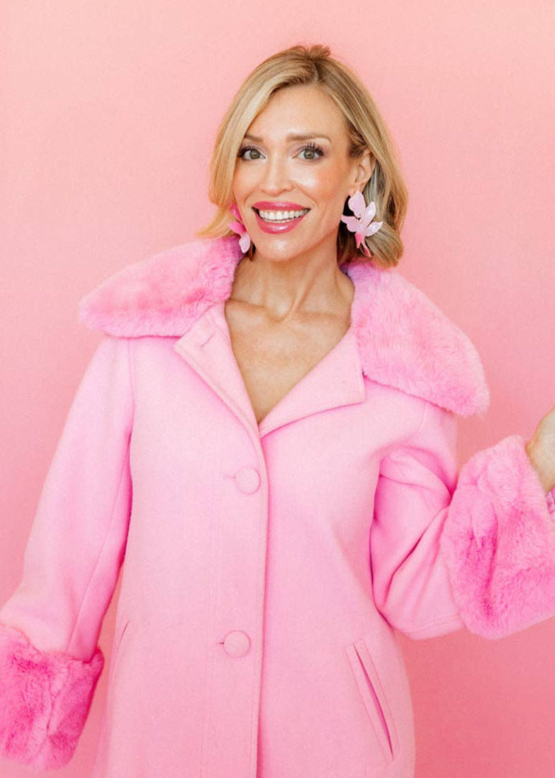 LINNY: Flora Disco Pink Earrings