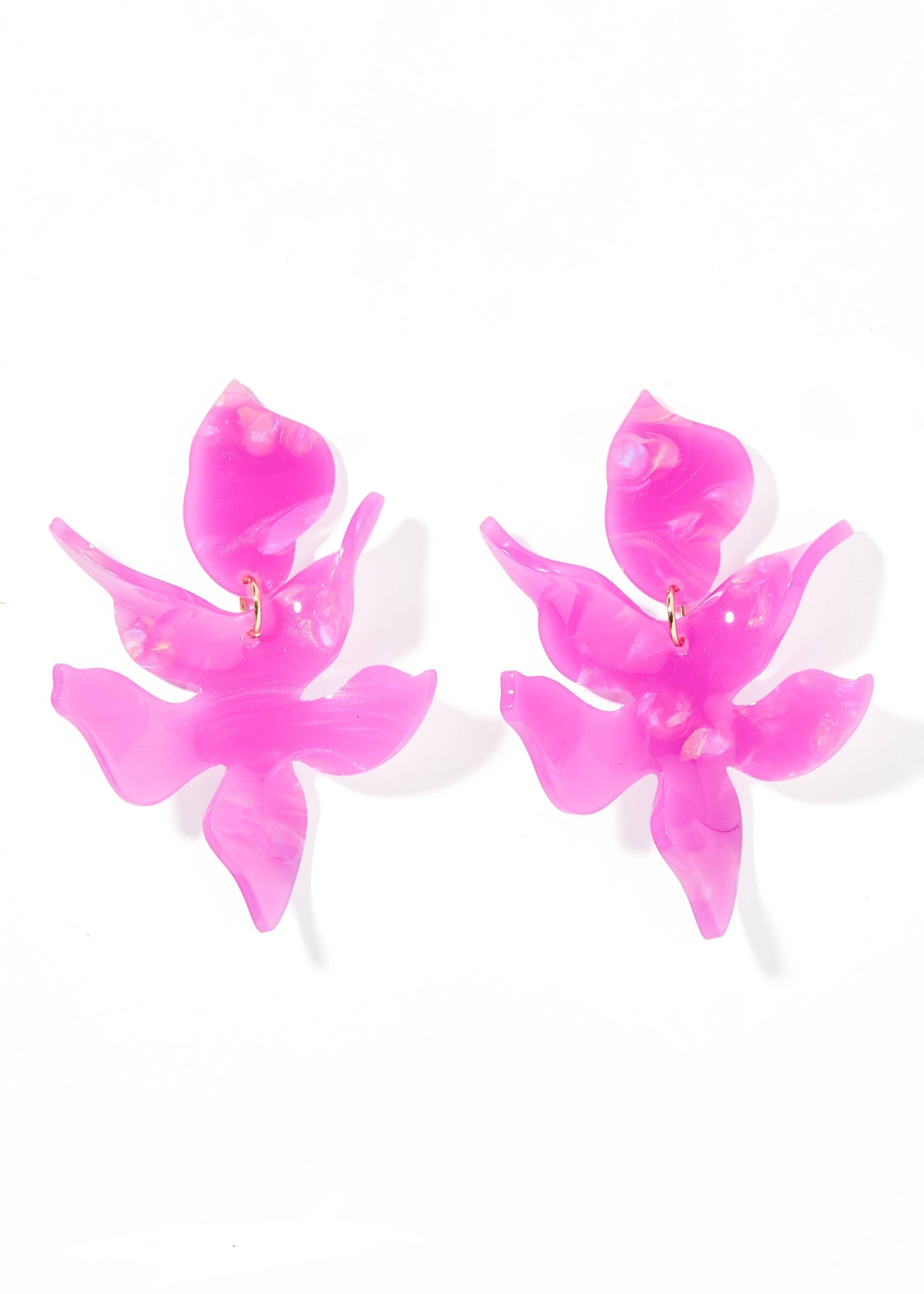 LINNY: Flora Orchid Purple Earrings
