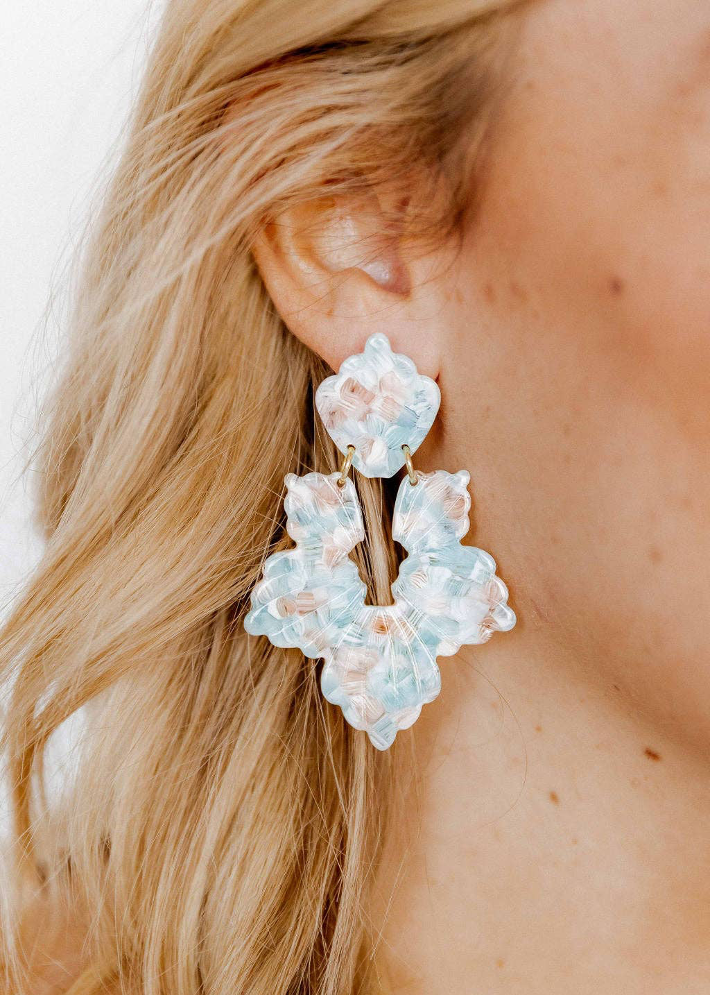 LINNY: Michelle Mint Shell Earrings | Uniquely Claudia