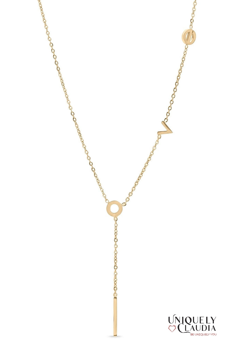 LOVE Lariat Necklace