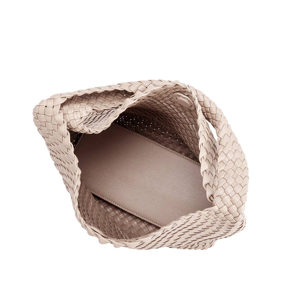 MELIE BIANCO: Johanna Ivory Recycled Vegan Shoulder Bag