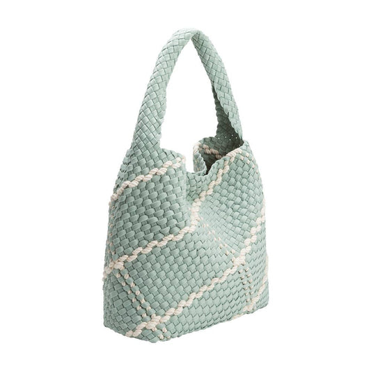 Johanna Seafoam Nylon Shoulder Bag - Uniquely Claudia Boutique