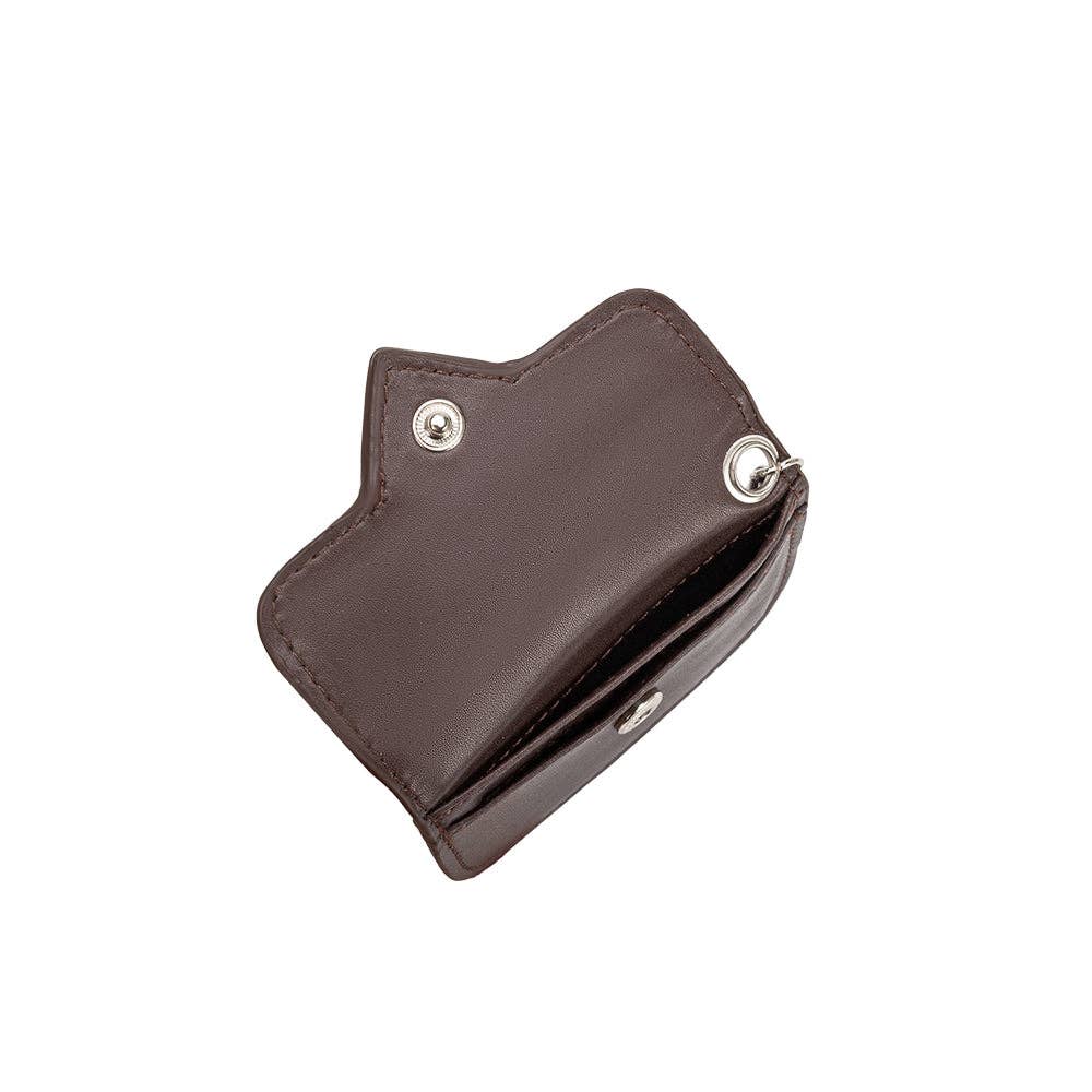 MELIE BIANCO: Lovell Espresso Vegan Leather Card Holder
