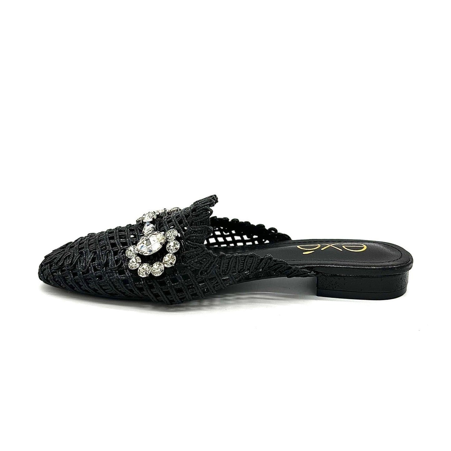 Melas Embellished Leather Loafer Mule