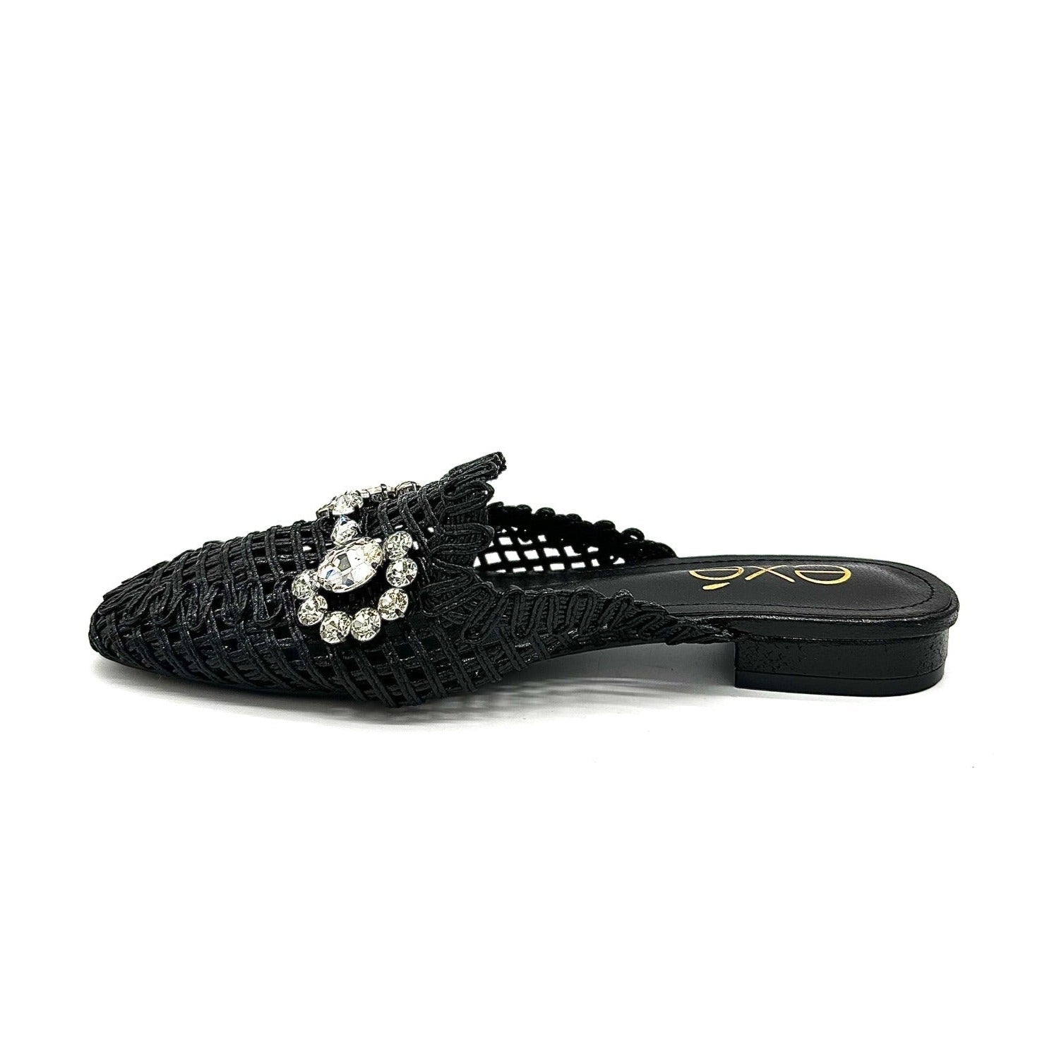 Melas Embellished Leather Loafer Mule