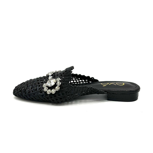 Melas Embellished Leather Loafer Mule