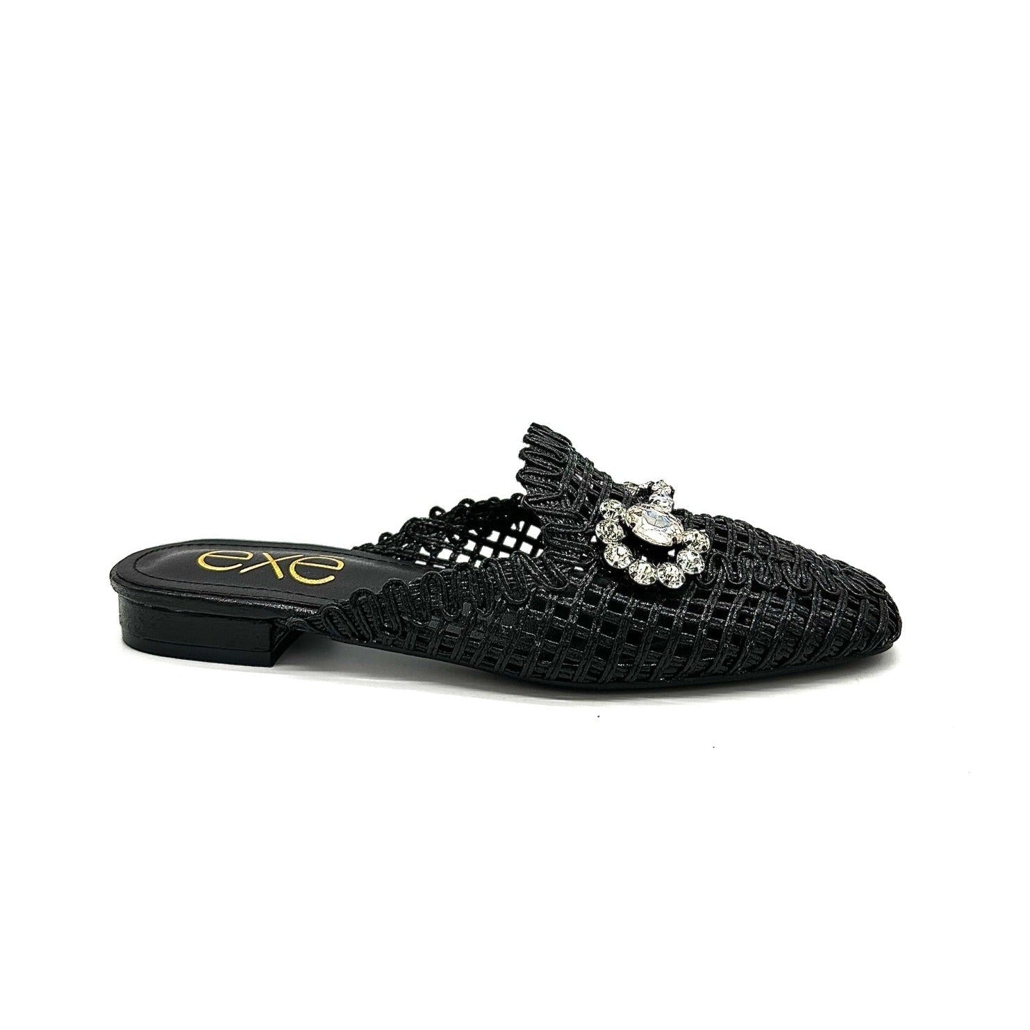 Melas Embellished Leather Loafer Mule