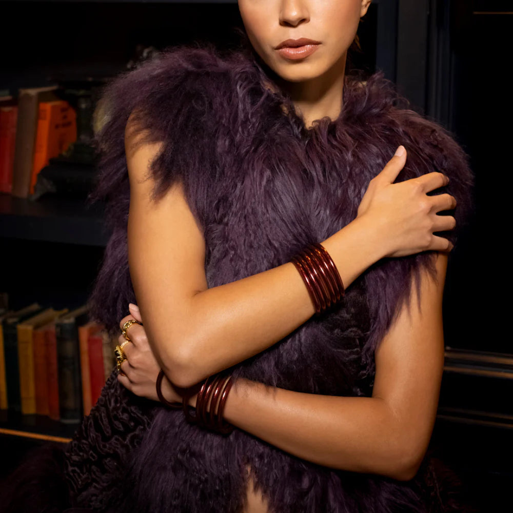 BuDhaGirl: Merlot All Weather Serenity Prayer Bangles