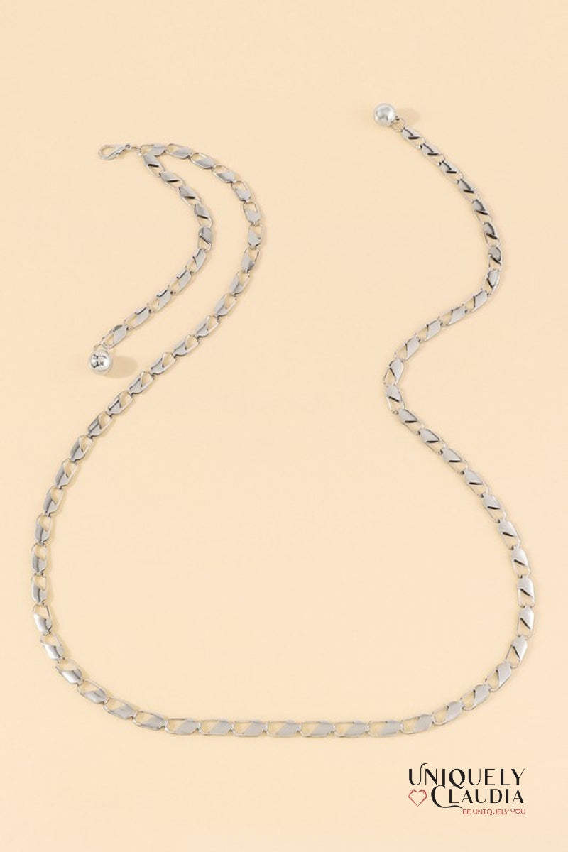 Metal Ball Pendant Waist Chain Belt