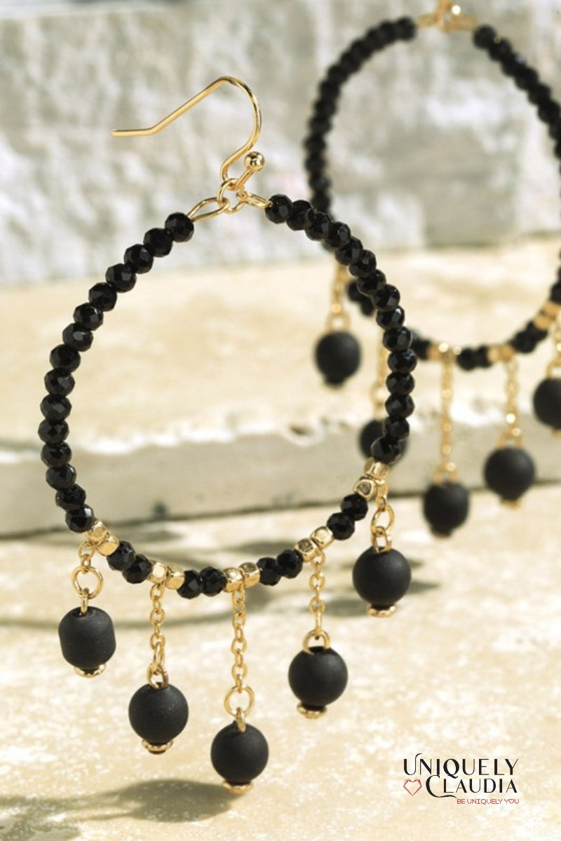 Monaco Glass Beaded & Clay Earrings | Uniquely Claudia Boutique