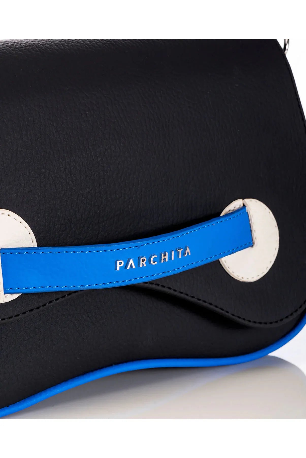 Parchita Brand handbag with a blue strap