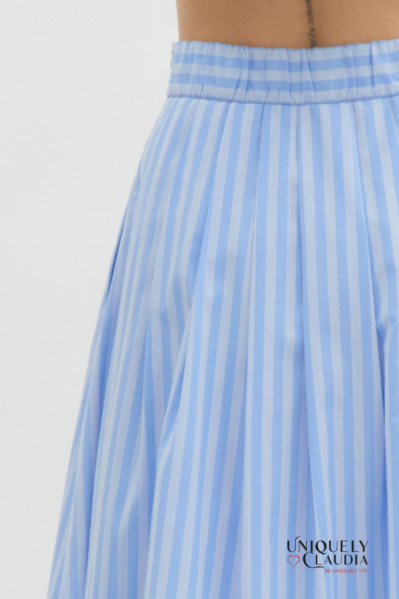 Presley Striped Top & Midi Skirt Set | Uniquely Claudia Boutique