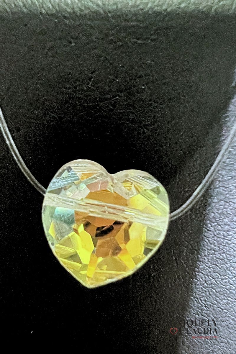 Women's Necklace Swarovski Floating Heart Illusion Necklace | Uniquely Claudia Boutique