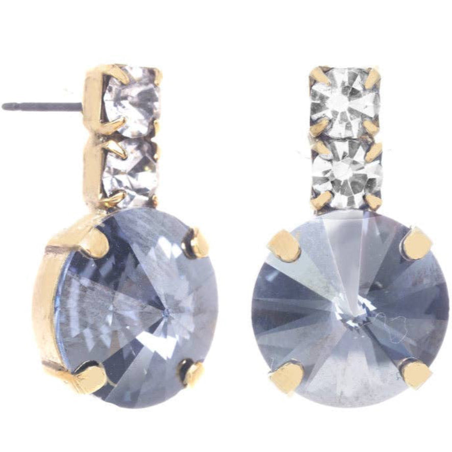 TOVA: Dee Aqua Lustre Earrings