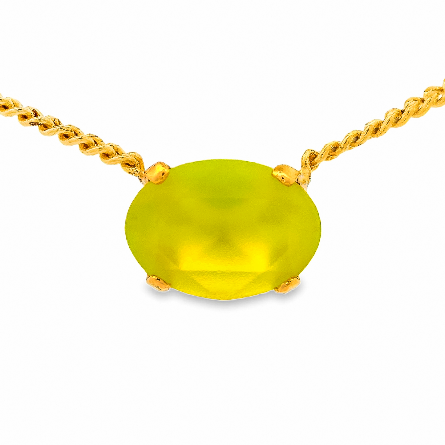 TOVA Iza Candy Crush Citrus Lime Matte Necklace