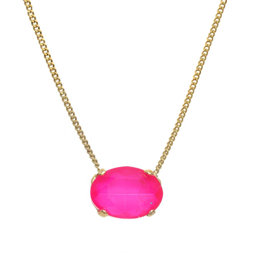 TOVA Iza Electric Pink Necklace - Uniquely Claudia Boutique