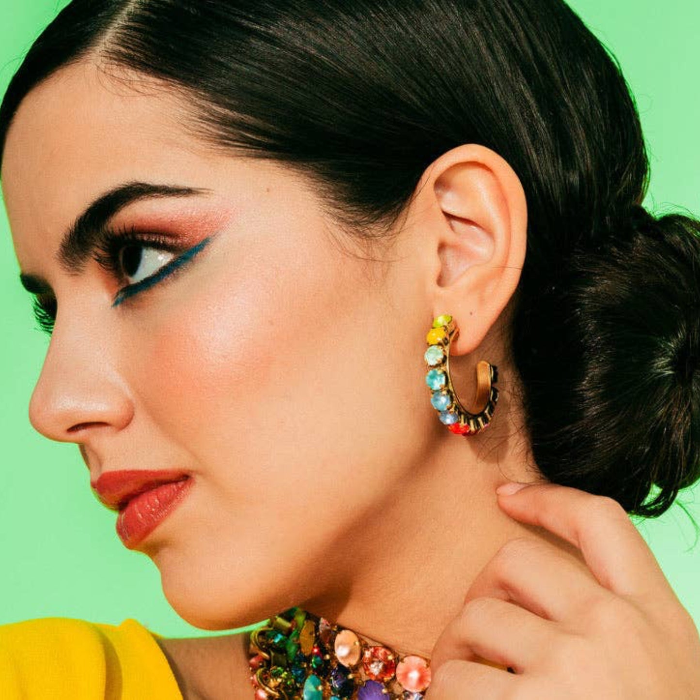 Jubilee Hoop Earrings in Candy Crush Colors - Uniquely Claudia Boutique