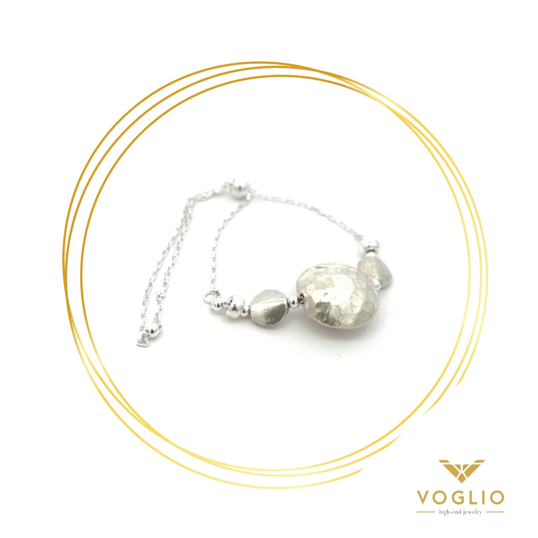 VOGLIO 3 Artisan's Beads Sterling Silver Adjustable Bracelet