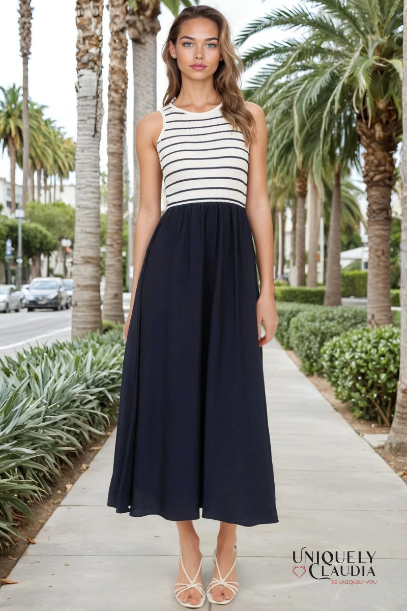 Valerie Stripe Tank Maxi Dress | Uniquely Claudia