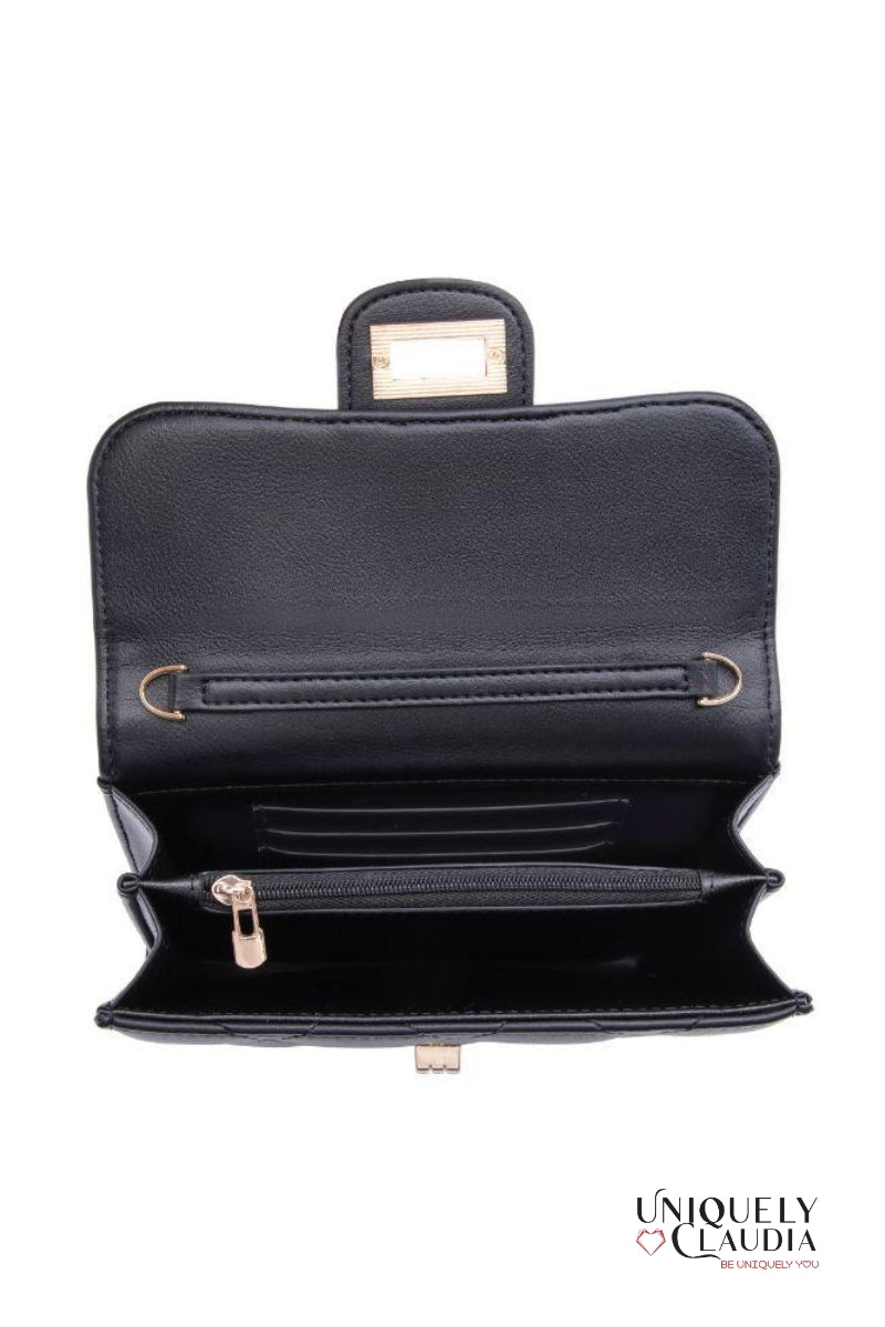 Wendy Quilted Black Crossbody Bag | Uniquely Claudia Boutique