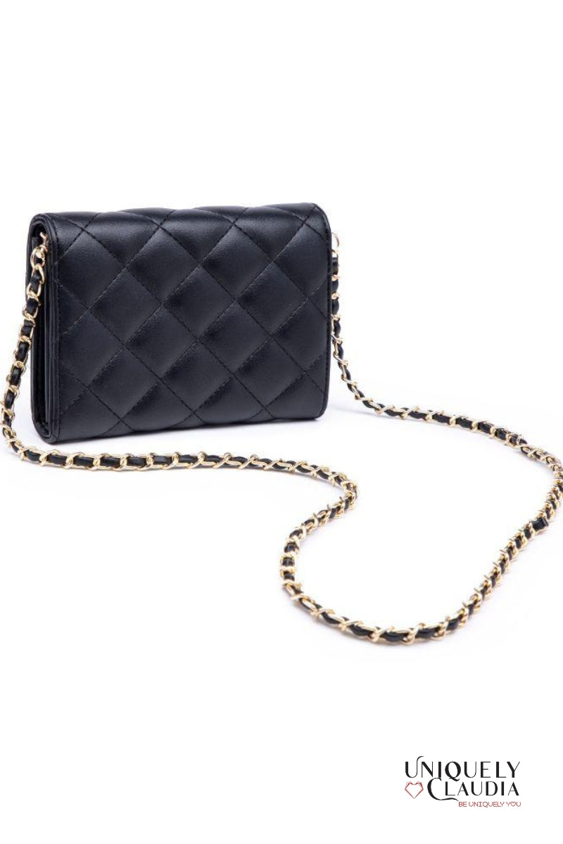 Wendy Quilted Black Crossbody Bag | Uniquely Claudia Boutique