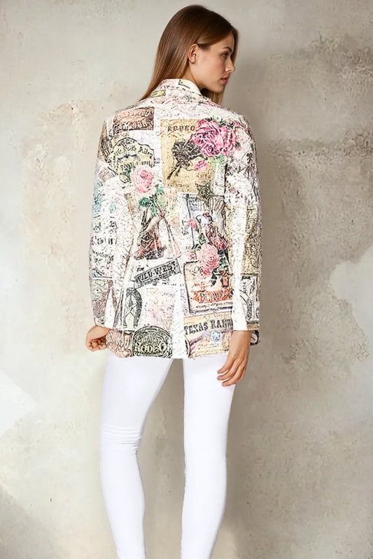 Western Glam Sequin Embellished Lace Blazer - Uniquely Claudia Boutique