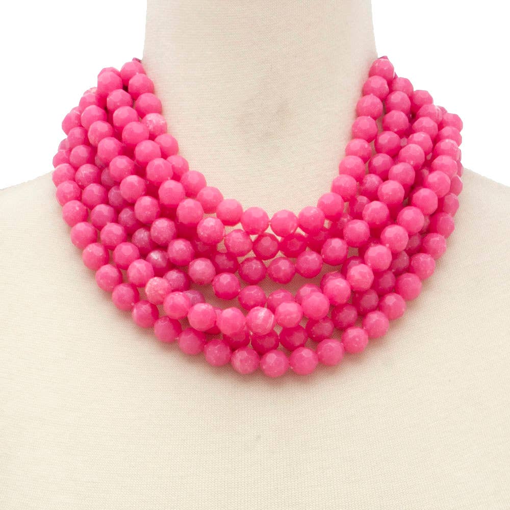 Beaded Layered Magnetic Closure Necklace | Uniquely Claudia Boutique